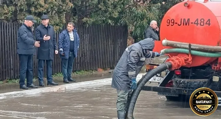 Bakıda iki icra başçısı subasma hadisəsi baş verən əraziyə gəliblər