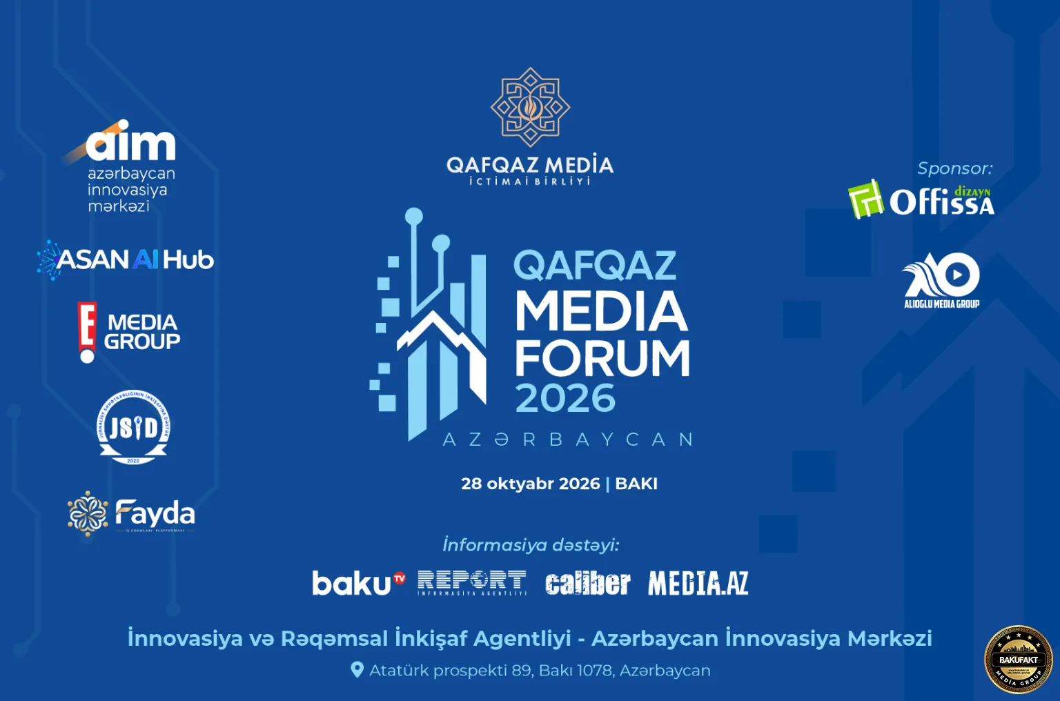 Azərbaycanda ilk dəfə: Qafqaz Media Forumu keçiriləcək – süni intellekt və medianın gələcəyi müzakirə olunacaq