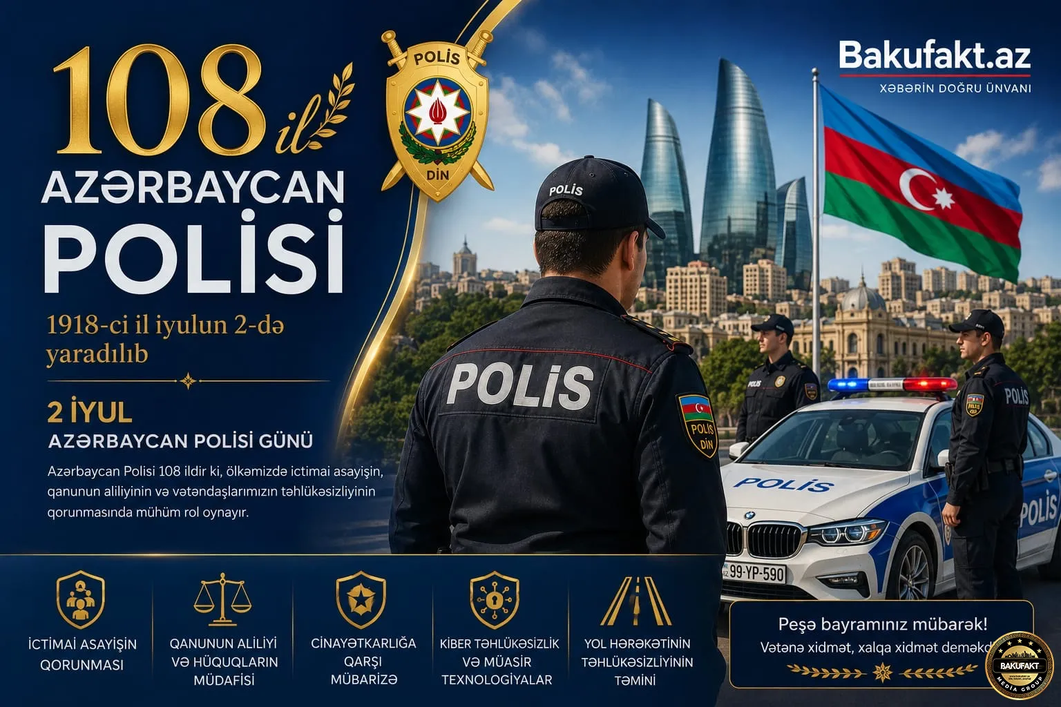 Azərbaycan Polisinin yaranmasından 108 il ötür – Dövlətçiliyin keşiyində şərəfli xidmət