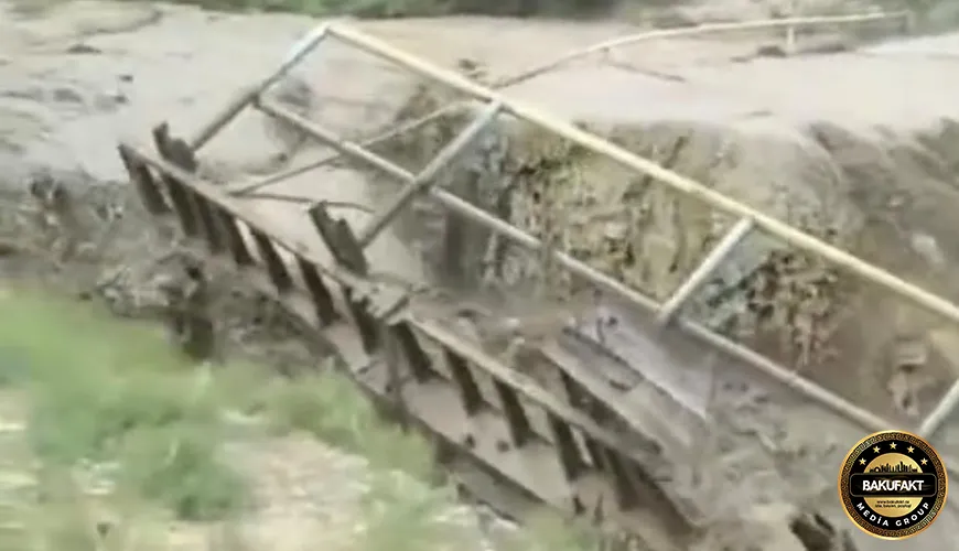 Göyçayda güclü sel körpünü dağıtdı – rayonla əlaqə çətinləşib 