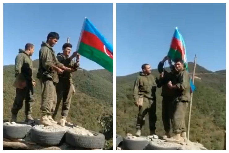 Daha bir strateji yüksəklikdə Azərbaycan bayrağı 