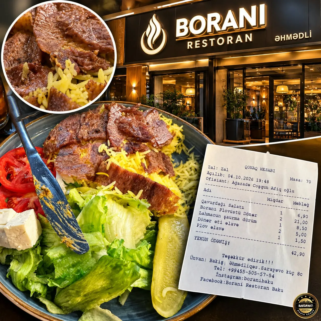 Əhmədlidəki “Boranı” restoranında müştərilərə kəskin qoxulu yeməklər təqdim olunub?
