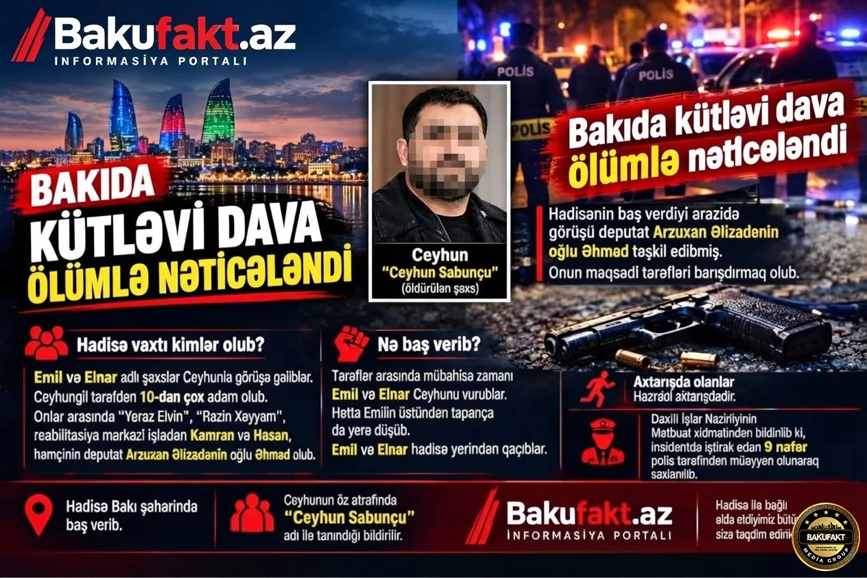 Bakıda ölümlə nəticələnən kütləvi dava ilə bağlı bəzi detallar məlum olub.