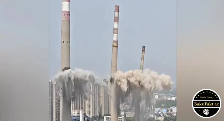 Çində elektrik stansiyasında dəhşətli partlayış - VİDEO