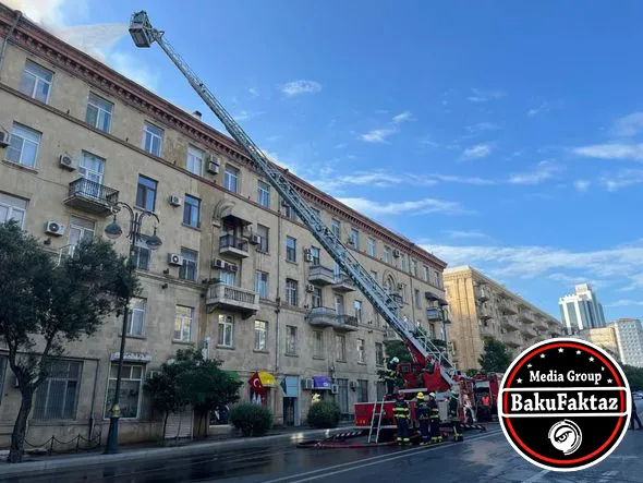 Bakıda yanğın:Generallar əraziyə gedib