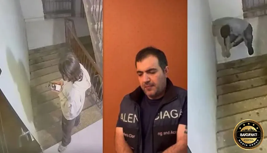 Bakıda binanın blokunda etdikləri kameraya düşdü — Dərhal həbs olundu